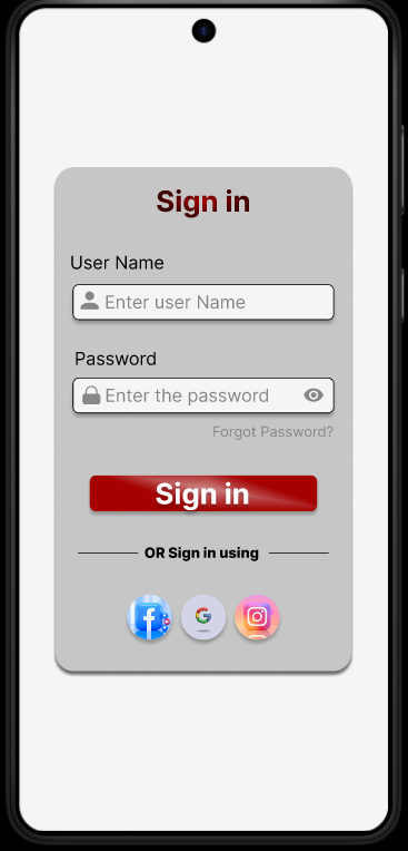 Sign In Screen