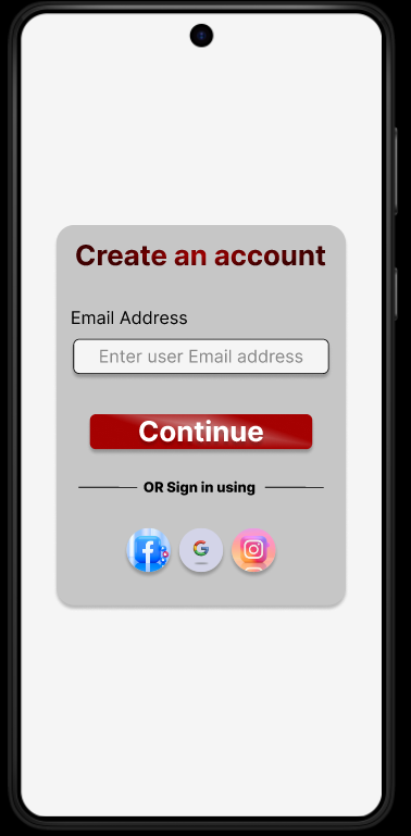 Create Account Screen